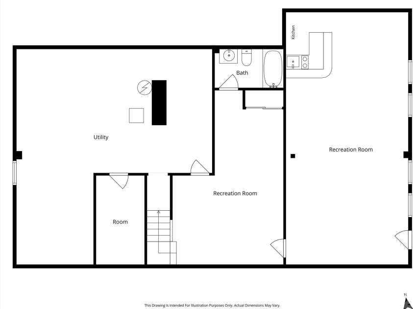 21 Hamburg Drive, Weaverville, NC 28787.  MLS# CAR4402832, YatesRealty ID 36786. Basement Level Floor Plan