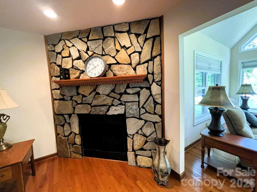 130 Canoe Court, Mount Gilead, NC 27306.  MLS# CAR4400919, YatesRealty ID 36795. Stone Fireplace
