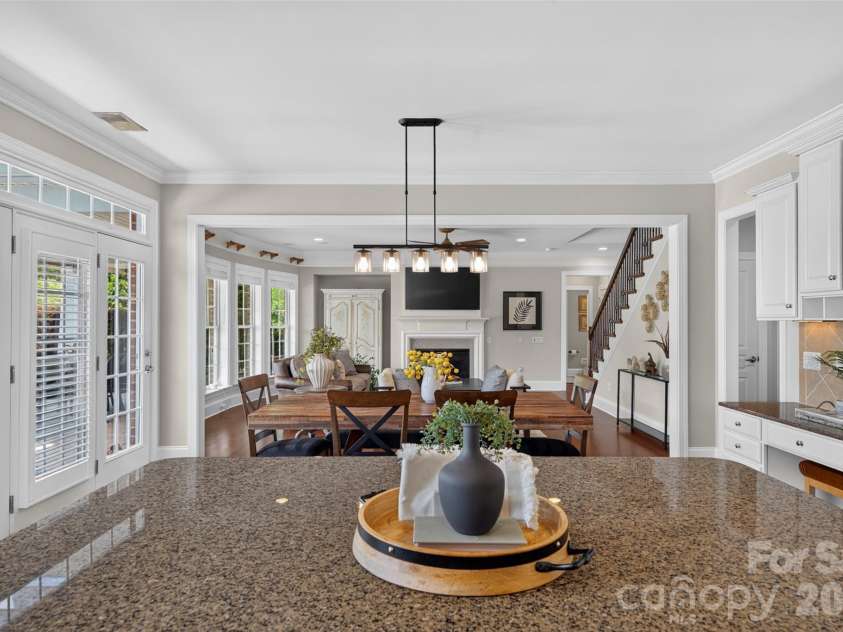 10210 Alouette Drive, Waxhaw, NC 28173.  MLS# CAR4398945, YatesRealty ID 36844. Kitchen view family room