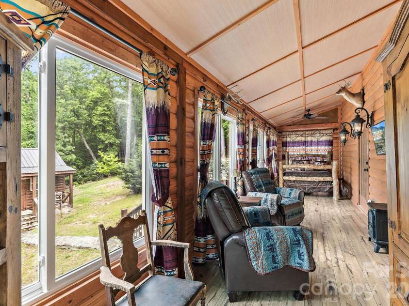 1158 Staghorn Road, Purlear, NC 28665.  MLS# CAR4343107, YatesRealty ID 3685. Sun Room