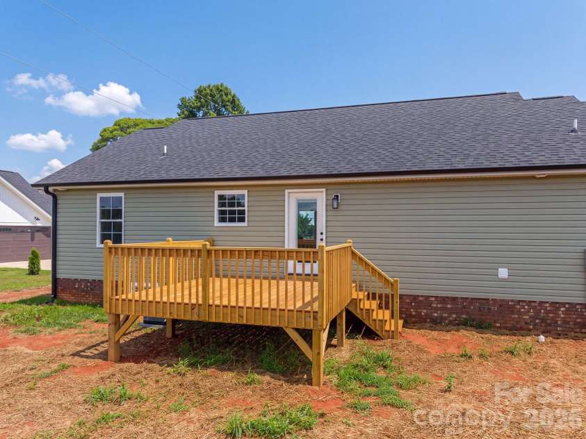 307 Northbrook III School Road, Vale, NC 28168.  MLS# CAR4403635, YatesRealty ID 36876. Rear Deck