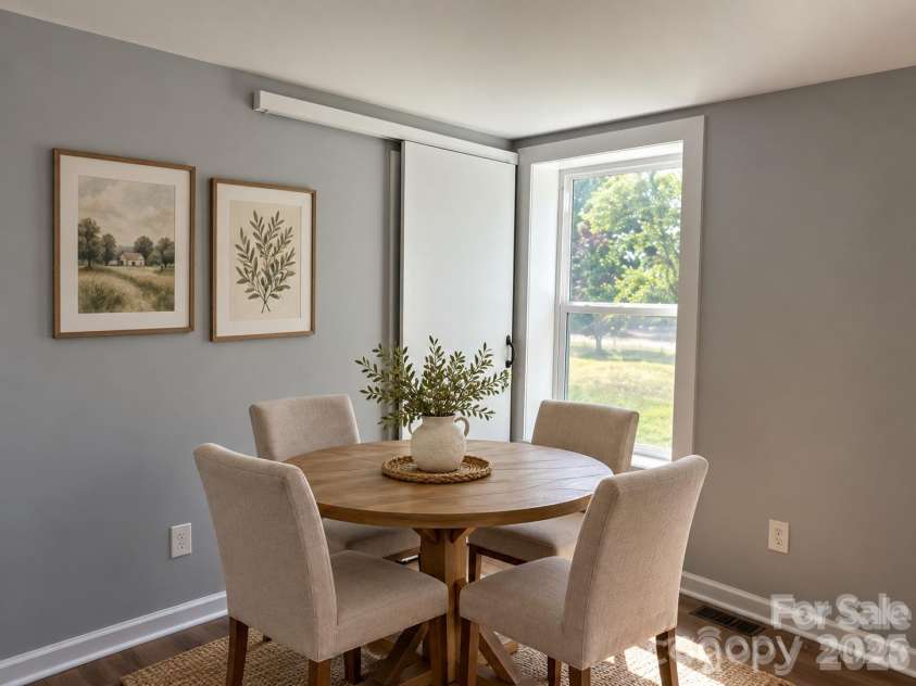 1150 Radcliff Road, Chester, SC 29706.  MLS# CAR4401504, YatesRealty ID 36885. STAGED Dining room area with pantry by CHATGPT
