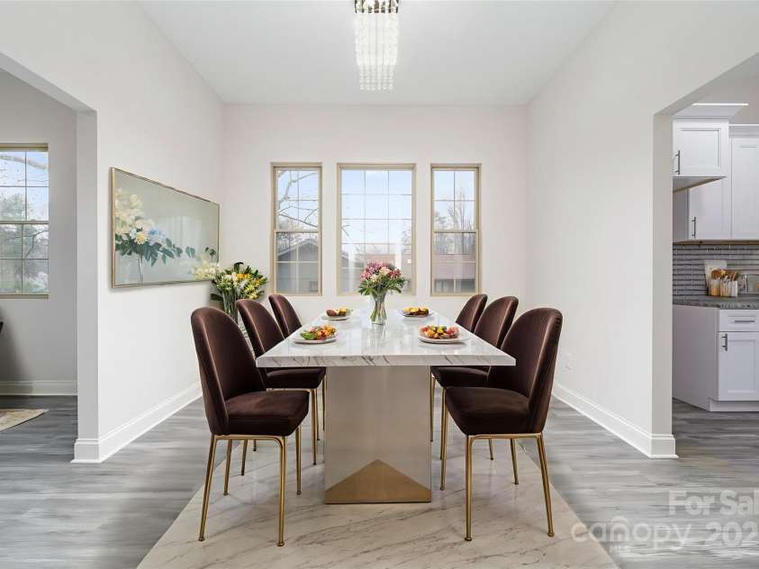 5125 Isaac Drive, Charlotte, NC 28216.  MLS# CAR4327672, YatesRealty ID 3693. Dining Room *Virtually Staged*