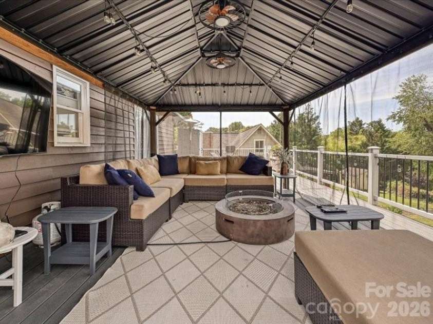 21416 Verano Place, Cornelius, NC 28031.  MLS# CAR4378755, YatesRealty ID 36940. Deck Gazebo