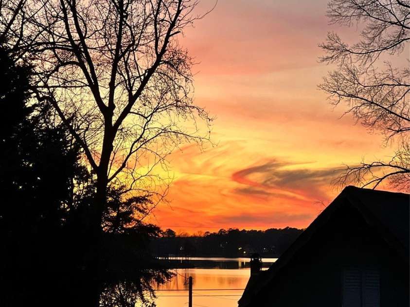 21416 Verano Place, Cornelius, NC 28031.  MLS# CAR4378755, YatesRealty ID 36940. Sunset View off the Back Deck