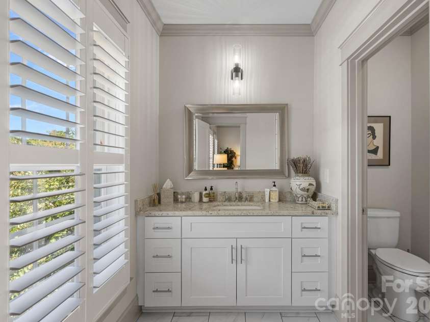 473 Main Street, Davidson, NC 28036.  MLS# CAR4403660, YatesRealty ID 36959. 2nd Level Guest Bathroom