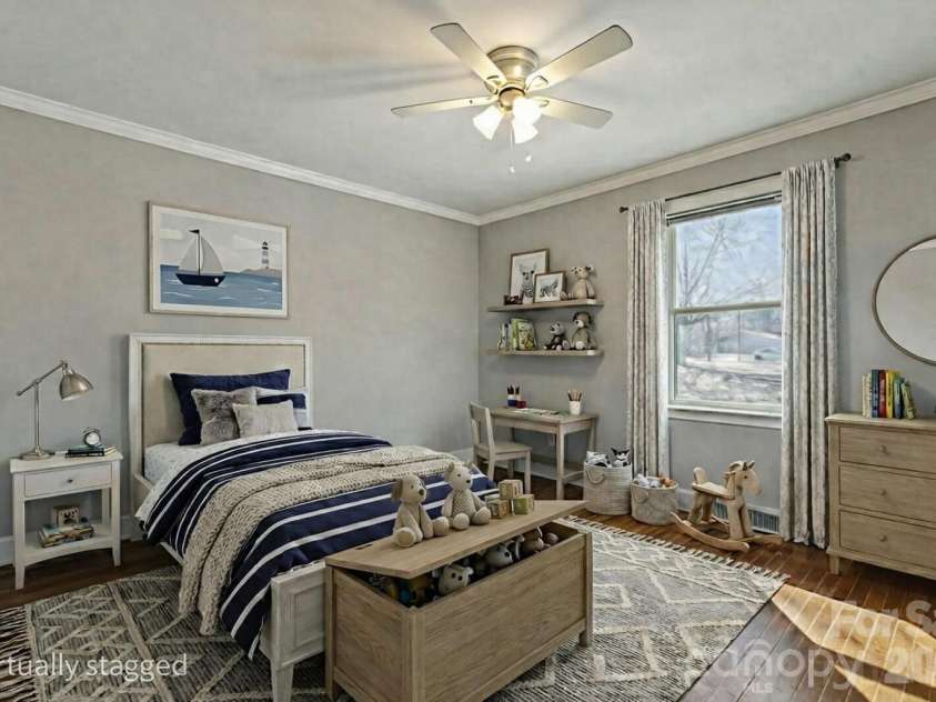 5650 Bertie Avenue, Salisbury, NC 28147.  MLS# CAR4346042, YatesRealty ID 3696. ***VIRTUALLY STAGGED*** - Back bedroom being shown as a child's bedroom