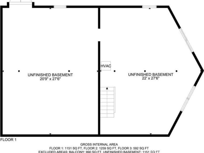 4435 Flat Mountain Road, Highlands, NC 28741.  MLS# CAR4402768, YatesRealty ID 36981. Floor Plan - Walkout Basement Level