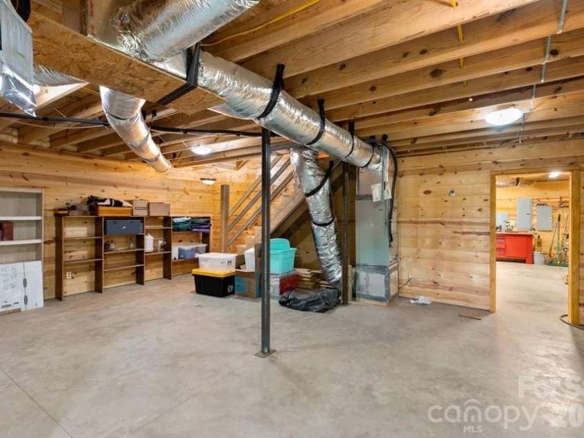 4435 Flat Mountain Road, Highlands, NC 28741.  MLS# CAR4402768, YatesRealty ID 36981. Unfinished Bonus Space in Walkout Basement