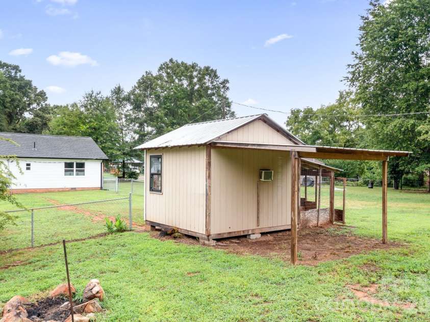 3388 Rhyne Forest Road, Iron Station, NC 28080.  MLS# CAR4402523, YatesRealty ID 36990. Outbuilding with electric and AC