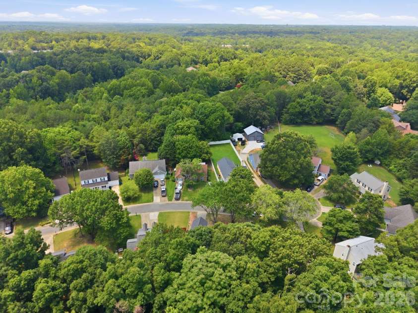 8313 Houndstooth Drive, Charlotte, NC 28227.  MLS# CAR4401386, YatesRealty ID 37018. Arial
