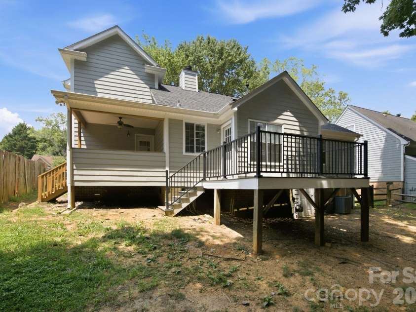 8313 Houndstooth Drive, Charlotte, NC 28227.  MLS# CAR4401386, YatesRealty ID 37018. Exterior/ Deck View