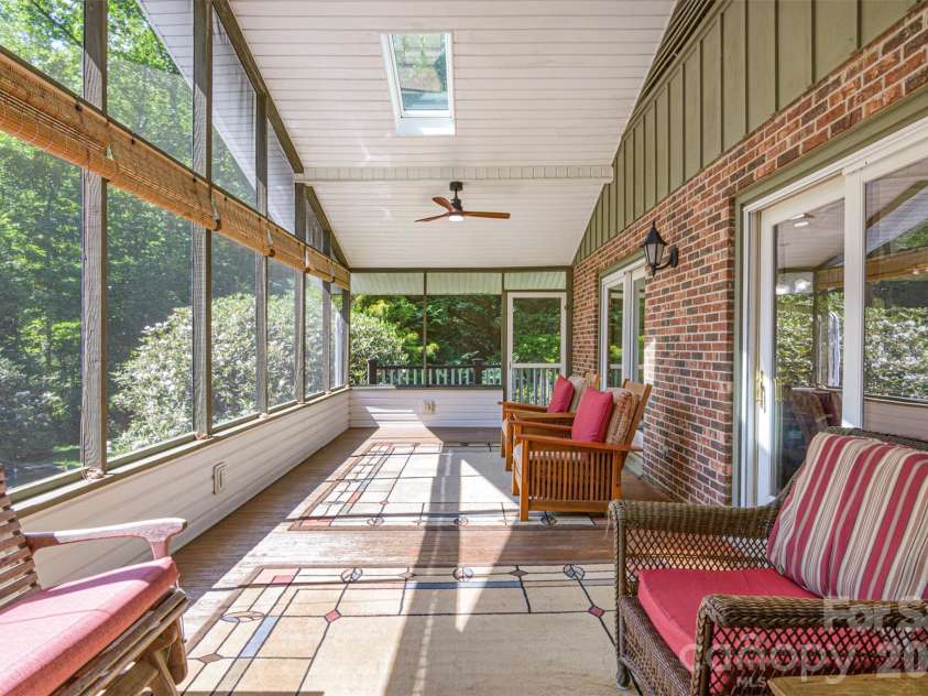 111 Kindy Forest Drive, Hendersonville, NC 28739.  MLS# CAR4398408, YatesRealty ID 37029. This wood deck has now been refinished!
