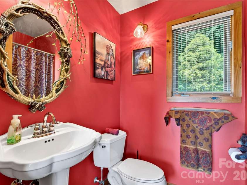 227 Sidney Lanier Drive, Lake Lure, NC 28746.  MLS# CAR4400110, YatesRealty ID 37052. Guest Bathroom