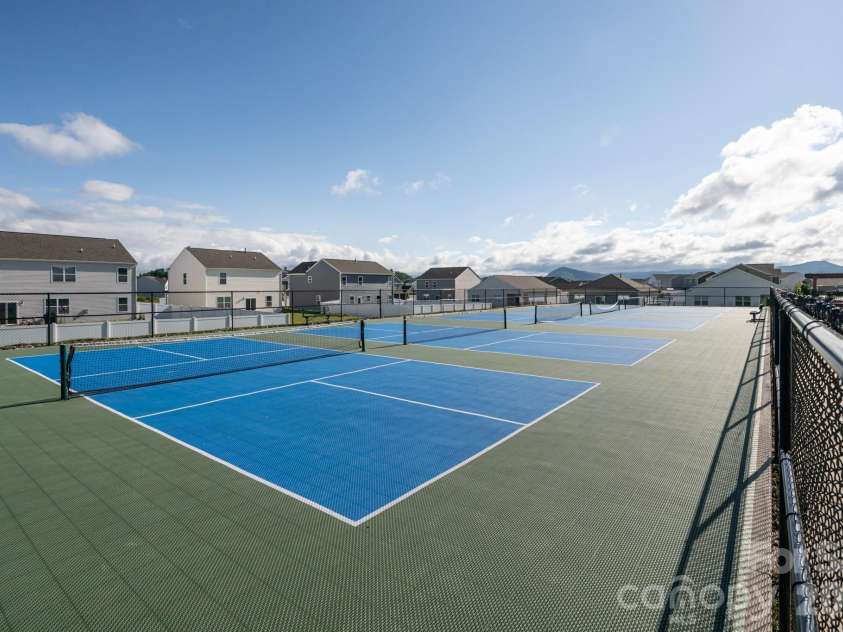 197 Wheatfield Road, Fletcher, NC 28732.  MLS# CAR4398770, YatesRealty ID 37057. Pickleball courts