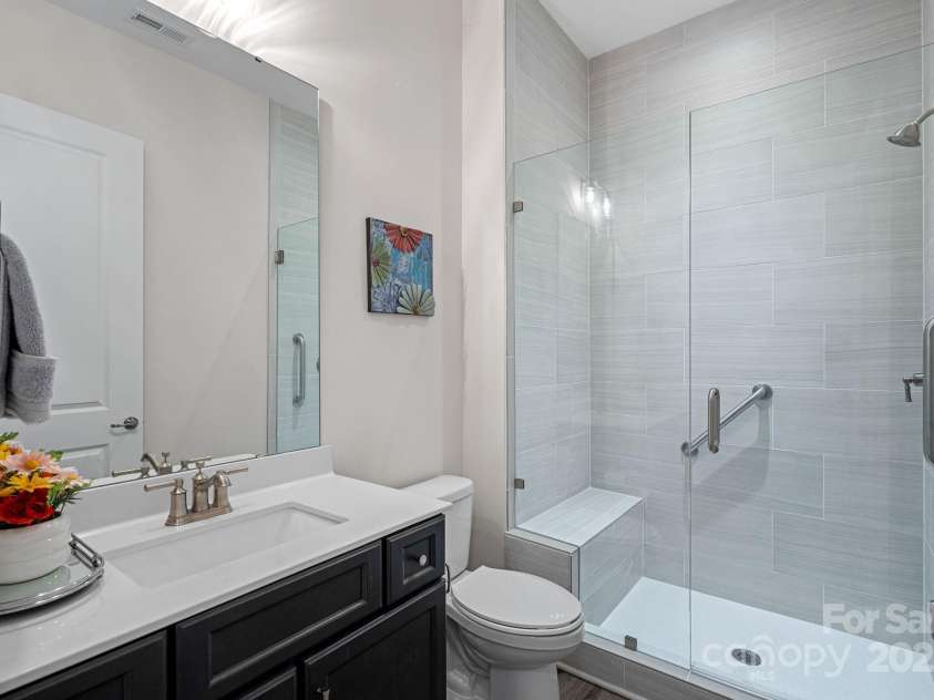 14007 Cameryn Elise Drive, Cornelius, NC 28031.  MLS# CAR4224738, YatesRealty ID 3706. Secondary bath with beautiful shower