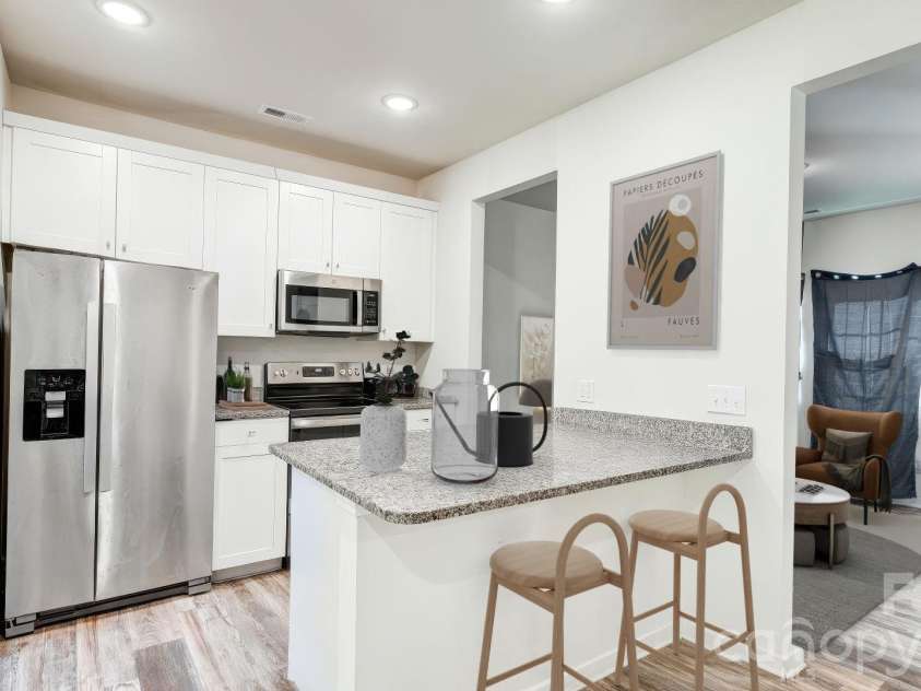 215 Putnam Street, Shelby, NC 28152.  MLS# CAR4356386, YatesRealty ID 3709. Virtually staged kitchen additional view