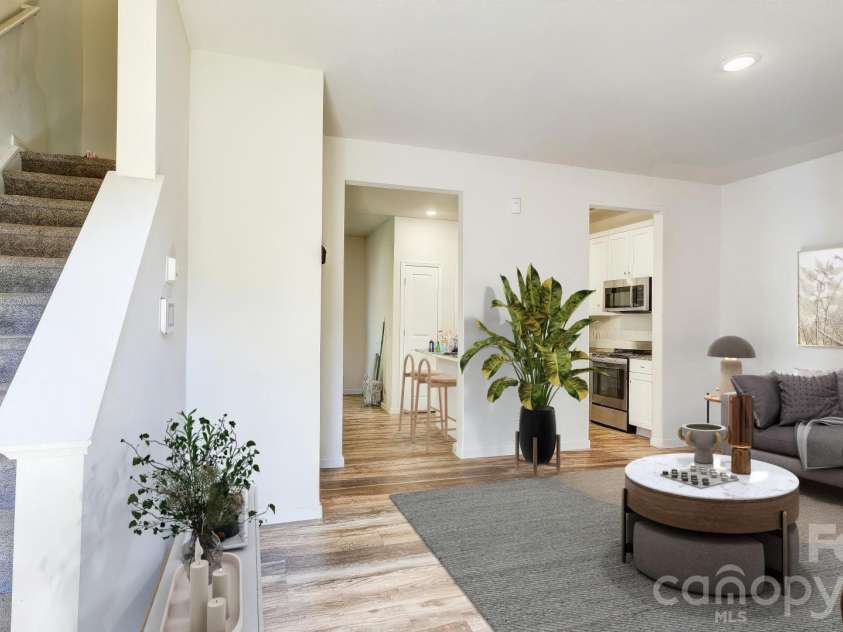 215 Putnam Street, Shelby, NC 28152.  MLS# CAR4356386, YatesRealty ID 3709. Virtually staged living room view