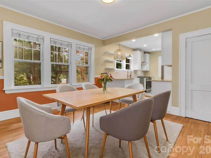 22 Fenner Avenue, Asheville, NC 28804.  MLS# CAR4403317, YatesRealty ID 37100. Virtually staged dining room