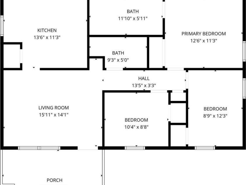 4723 Northaven Drive, Charlotte, NC 28206.  MLS# CAR4402019, YatesRealty ID 37103. Floorplan