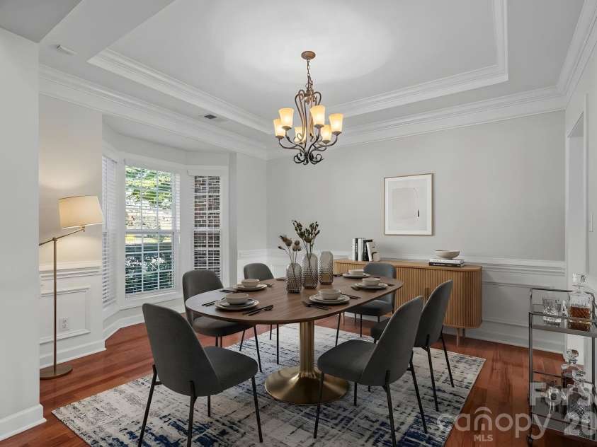 2305 Barrington Ridge Drive, Waxhaw, NC 28173.  MLS# CAR4394344, YatesRealty ID 37111. Virtually Staged Dining Room
