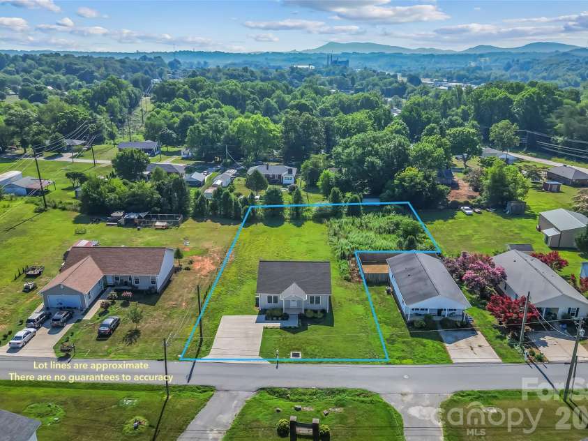 112 Elm Street, Morganton, NC 28655.  MLS# CAR4400689, YatesRealty ID 37117. Ariel View