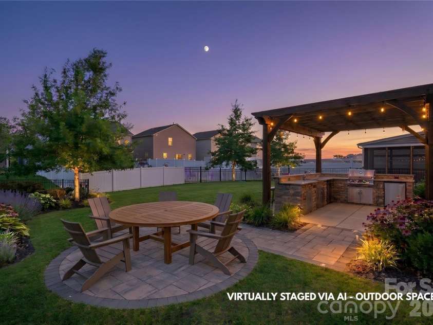 7572 Nolen Farm Drive, Gastonia, NC 28056.  MLS# CAR4402446, YatesRealty ID 37125. Virtually Staged Backyard