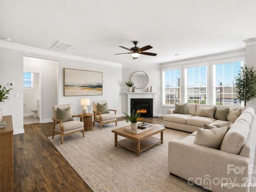 3025 Burnello Court, Iron Station, NC 28080.  MLS# CAR4356775, YatesRealty ID 3714. Great room - virtually staged.