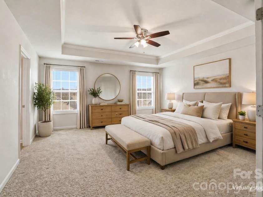 3025 Burnello Court, Iron Station, NC 28080.  MLS# CAR4356775, YatesRealty ID 3714. Primary Bedroom - virtually staged