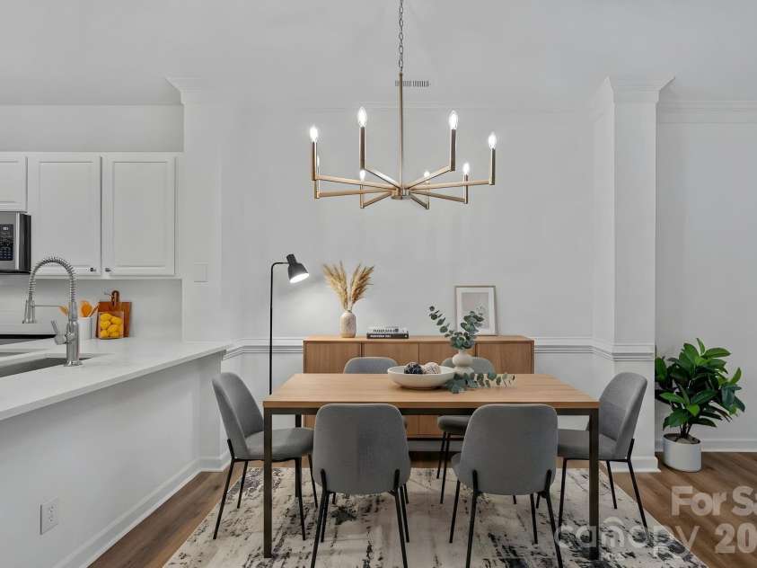 771 Old Meeting Way, Davidson, NC 28036.  MLS# CAR4403687, YatesRealty ID 37153. Digital Staging - Dining room plan
