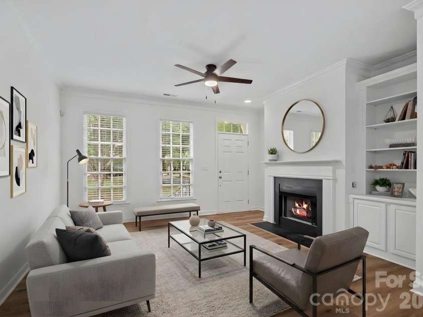 771 Old Meeting Way, Davidson, NC 28036.  MLS# CAR4403687, YatesRealty ID 37153. Digital Staging - Living Room