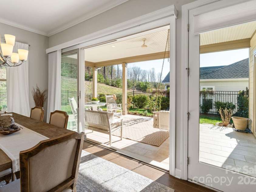 7127 Hanging Rock Court, Denver, NC 28037.  MLS# CAR4232308, YatesRealty ID 3716. Dining Room w/ Sliders and Door