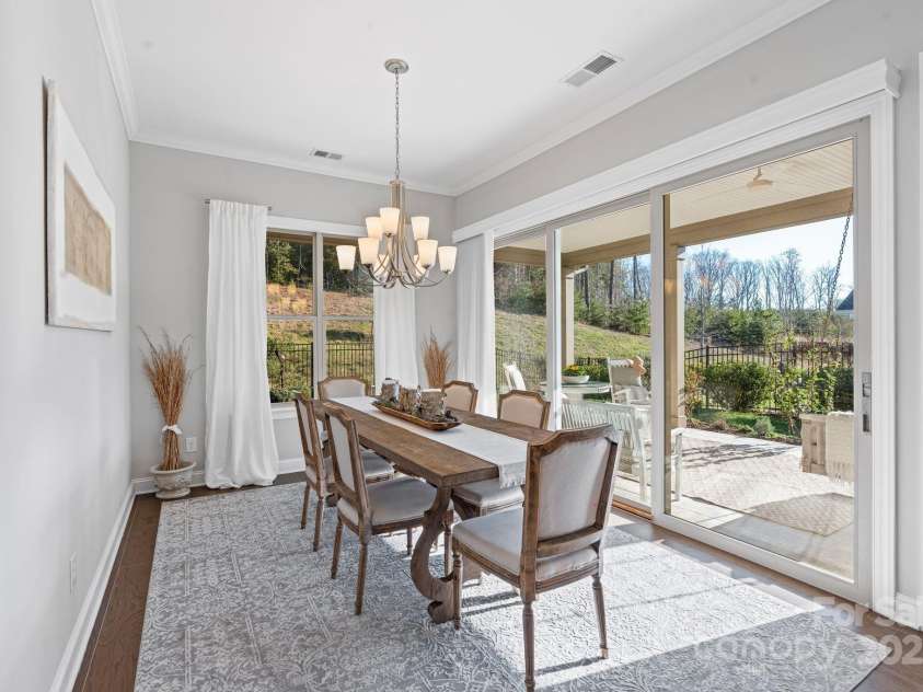 7127 Hanging Rock Court, Denver, NC 28037.  MLS# CAR4232308, YatesRealty ID 3716. Sliders in Dining Room