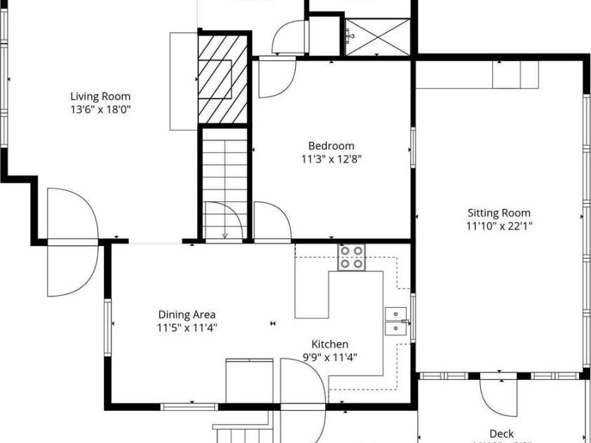 309 Sowers Ferry Road, Salisbury, NC 28144.  MLS# CAR4404817, YatesRealty ID 37265. Main Level Floor Plan