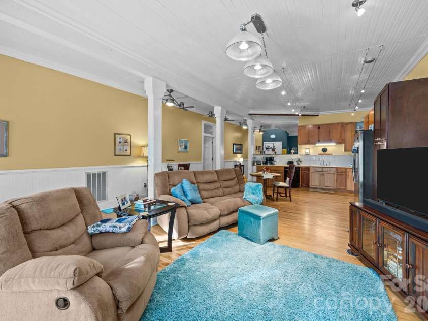 1223 Lafayette Street, Shelby, NC 28152.  MLS# CAR4373858, YatesRealty ID 3727. Center Hall opened up to really enlarge the space.