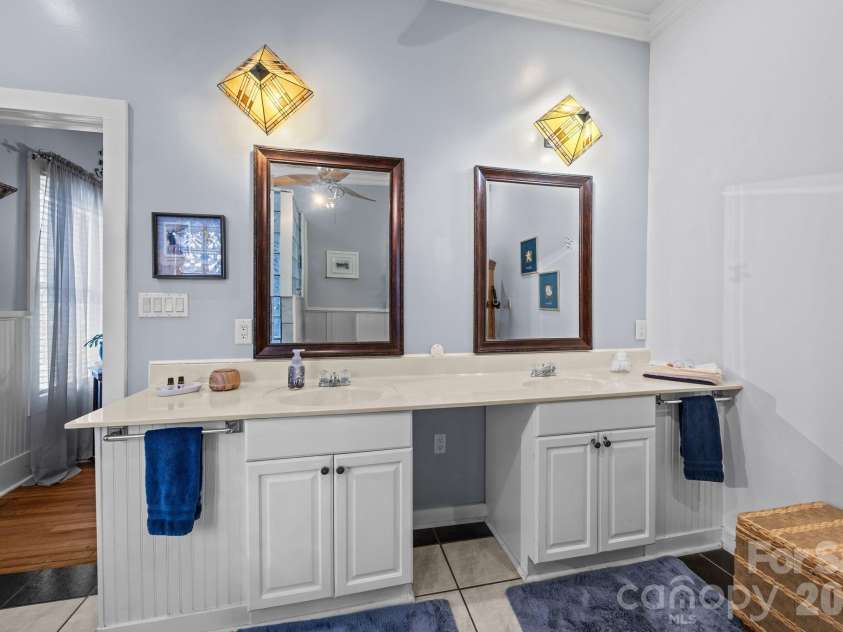 1223 Lafayette Street, Shelby, NC 28152.  MLS# CAR4373858, YatesRealty ID 3727. Double Vanity in Primary Bathroom