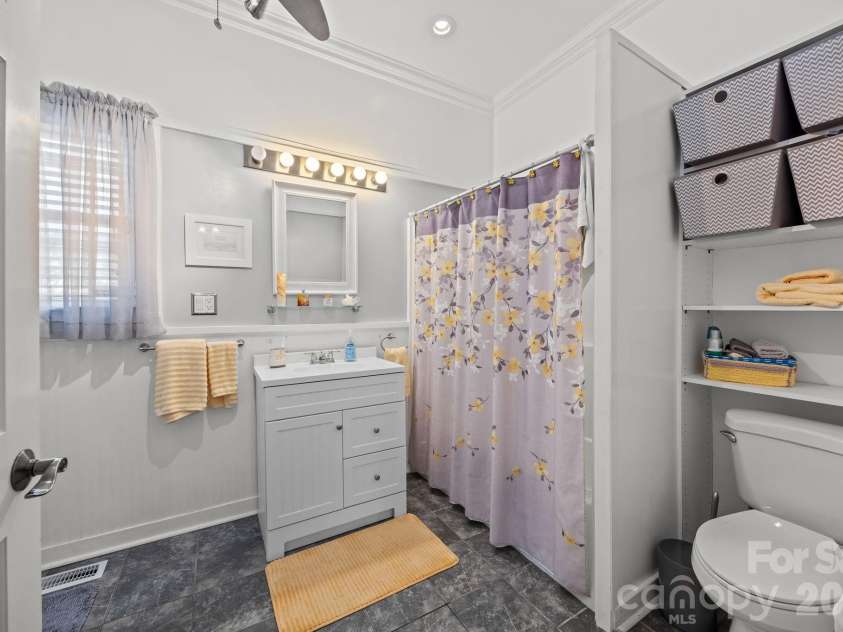 1223 Lafayette Street, Shelby, NC 28152.  MLS# CAR4373858, YatesRealty ID 3727. Secondary Bathroom.Also houses Laundry Nook and Pull-down attic stairs.