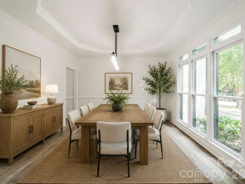 11550 Falling Leaves Drive, Charlotte, NC 28277.  MLS# CAR4377977, YatesRealty ID 37350. Dining room - AI Staged