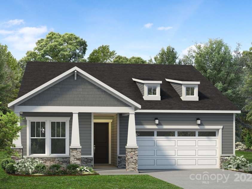 6019 Moonglade Way, Charlotte, NC 28269.  MLS# CAR4316419, YatesRealty ID 3736. Architectural rendering of the Mallard Floorplan. Rendering is for illustrative purposes only and may not represent the actual home, features, or finishes.