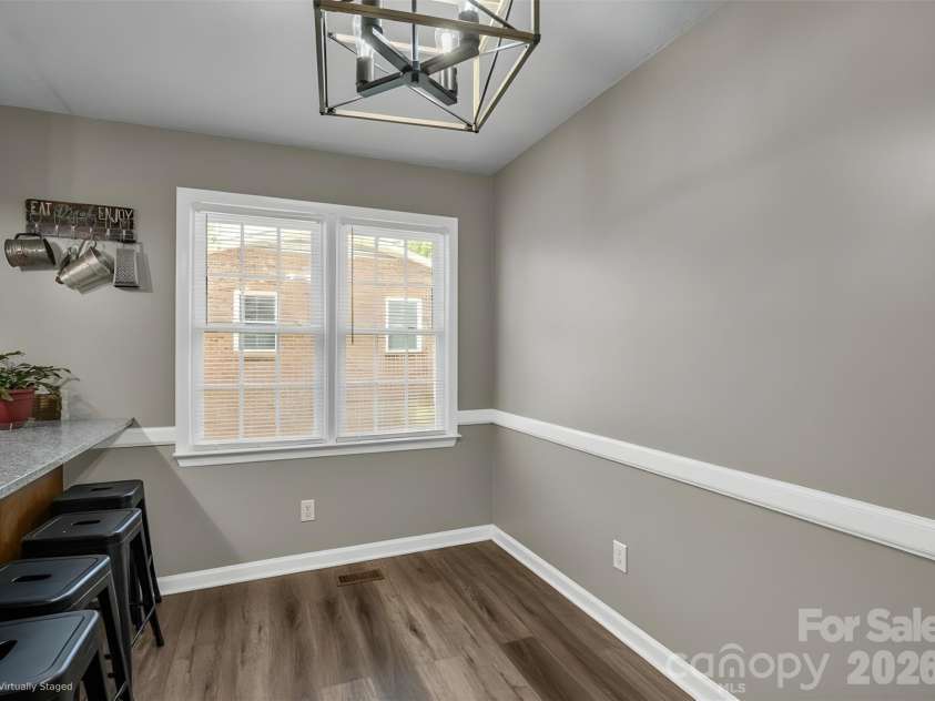 816 Rhodann Drive, Shelby, NC 28152.  MLS# CAR4387818, YatesRealty ID 37379. Breakfast nook decluttered