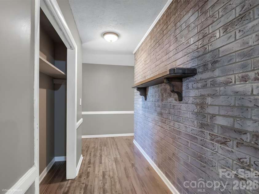816 Rhodann Drive, Shelby, NC 28152.  MLS# CAR4387818, YatesRealty ID 37379. Entryway hall decluttered