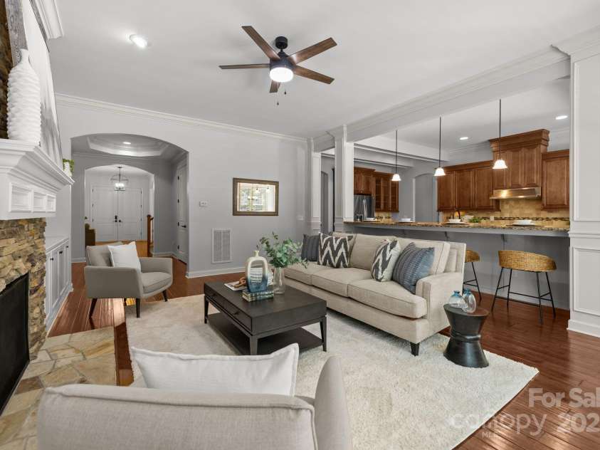 3009 Botetourt Court, Weddington, NC 28104.  MLS# CAR4263826, YatesRealty ID 37389. Open to kitchen