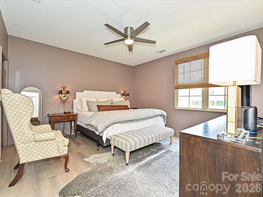 3520 Bank Court, Matthews, NC 28105.  MLS# CAR4403916, YatesRealty ID 37396. Primary Bedroom on Main Floor