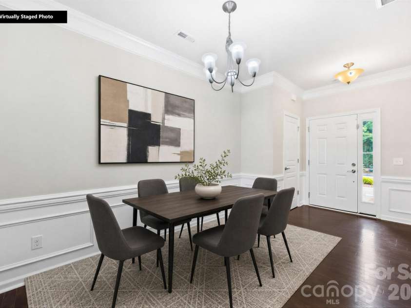 2459 Diplomat Lane, Charlotte, NC 28210.  MLS# CAR4398345, YatesRealty ID 37397. Virtually staged dining area so you can envision the options.