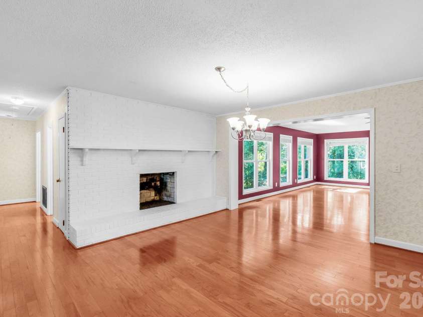 2520 Austin Chaney Road, Wingate, NC 28174.  MLS# CAR4400430, YatesRealty ID 37425. Fireplace in Dining Area