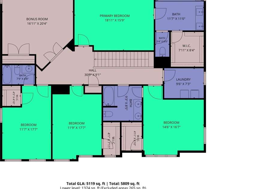 2026 Sweet William Drive, Harrisburg, NC 28075.  MLS# CAR4387267, YatesRealty ID 37427. Upper Level Floor Plan