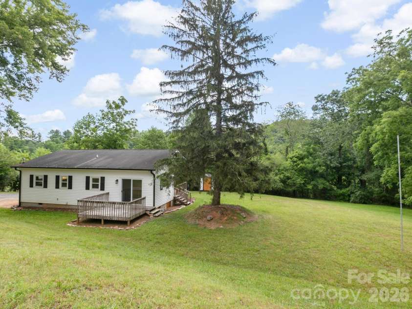 47 Carolina Mountain Drive, Candler, NC 28715.  MLS# CAR4403148, YatesRealty ID 37439. Back View