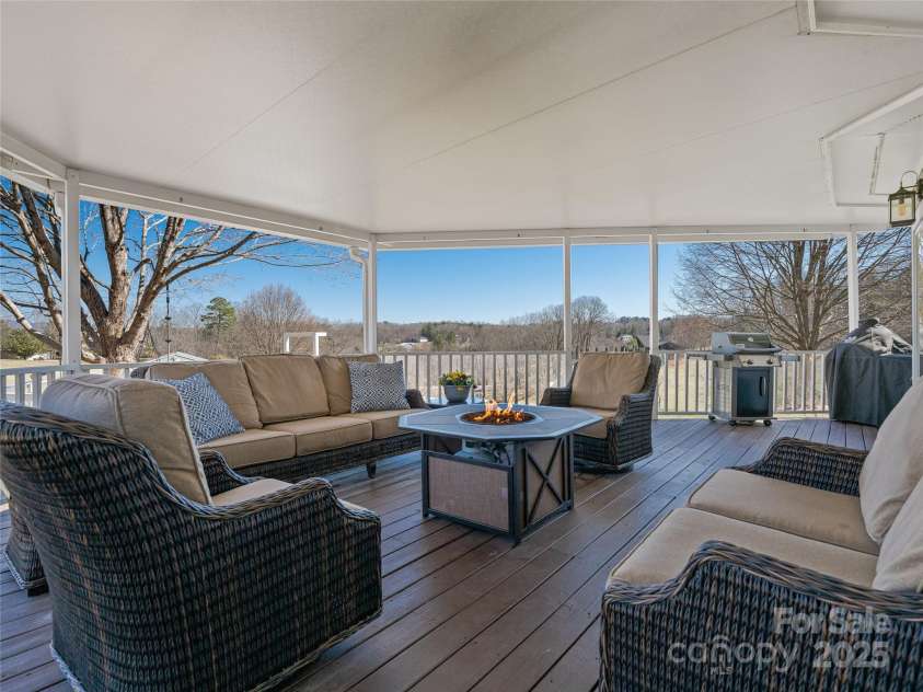 55 Plantation Drive, Asheville, NC 28806.  MLS# CAR4230730, YatesRealty ID 3745. Rear outdoor living space. Easy access from Kitchen / Living Room area.