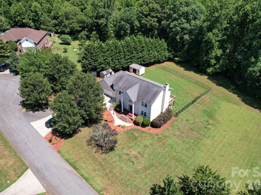 6567 Keeneland Trail, Vale, NC 28168.  MLS# CAR4404550, YatesRealty ID 37501. Aerial view