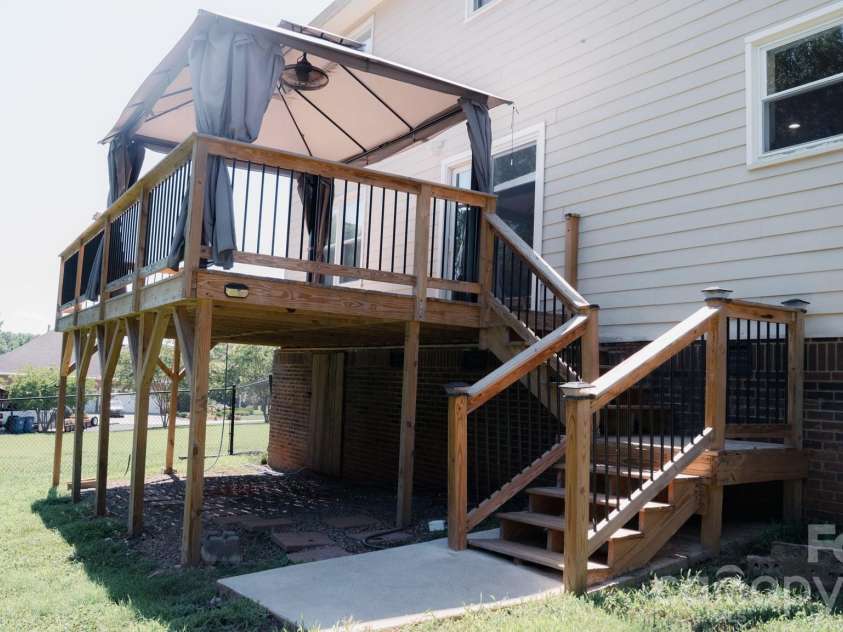 6567 Keeneland Trail, Vale, NC 28168.  MLS# CAR4404550, YatesRealty ID 37501. Back Deck and Gazebo